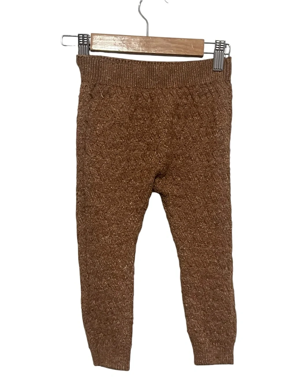 Quincy Mae Outfit Set Size 2-3 Brown Cedar Knit Sweater Pants